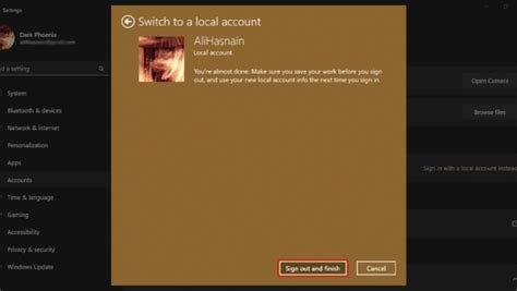 Change Local Account to Microsoft Account 的图像结果