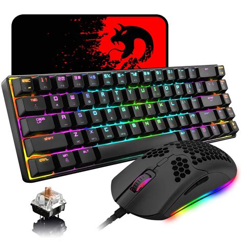 Buy 60% Mechanical Gaming Keyboard Brown Switch Mini 68 Keys Wired Type ...