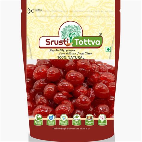 Srusti Tattva Jumbo Red Cherry for Decorations, Big Cherry for Cakes ...