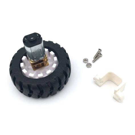 N20 Motor with Wheel N20 Geared Motor Rubber Wheel Kit – REES52