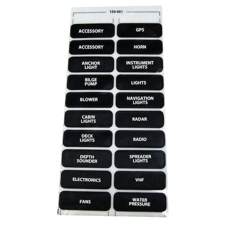 Paneltronics Dc-20 Assorted Label Sheet 150-061 | Zoro