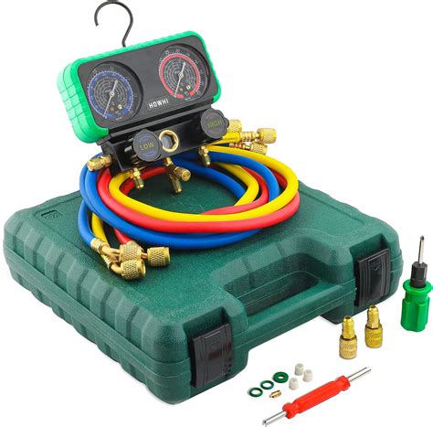 Buy HOWHI Manifold Gauge Set HVAC Diagnose Refrigerant Charging Kit ...