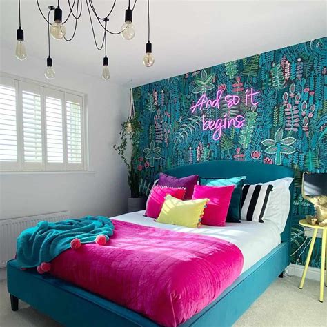 Pink And Teal Bedroom