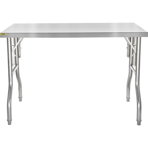 VEVOR 48 x 30 Inch Folding Commercial Prep Table Commercial Worktable ...