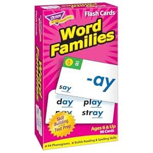 Buy Trend Enterprises T53014 Flash Cards, Word Family Skill Drill, 96 ...