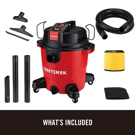 CRAFTSMAN 12-Gallons 5.5-HP Corded Wet/Dry Shop Vacuum with Accessories Included CMXEVCVVJH1211 ...