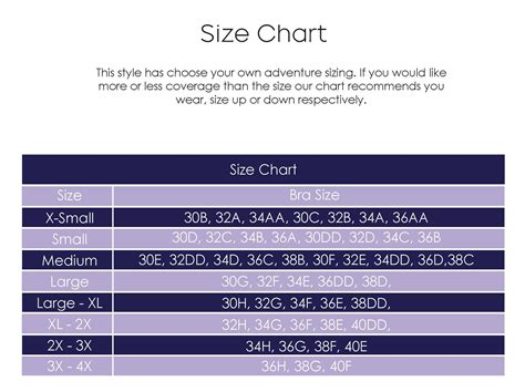 34dd Size Chart