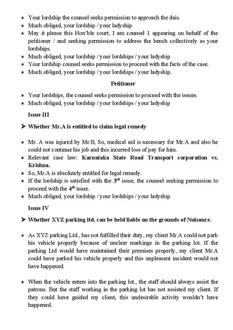 Legal Argument Presentation: Case Analysis for Mr. A vs. XYZ Parking ...