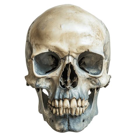 Realistic Skull Front View Transparent, Skull, Realistic Skull, Skull ...