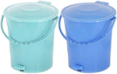 Kuber Industries 2 Pieces Plastic Dustbin Garbage Bin with Handle, 10 ...