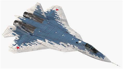 Sukhoi SU 57 Camo Flight 3D model | 3D Molier International