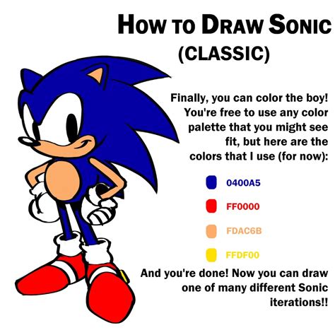 How To Draw Sonic And Classic Sonic