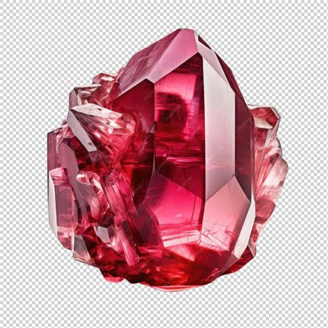 Premium PSD | Red spinel gem isolated on transparent background ...