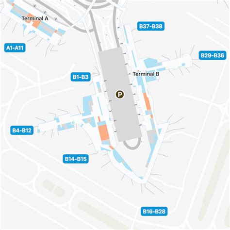 Boston Logan Airport Terminal B Map & Guide