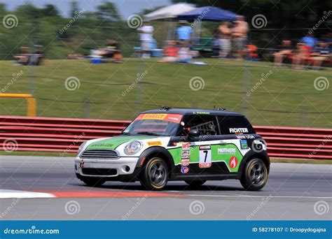 Professional MINI Cooper Race Car on the Course Editorial Photography ...