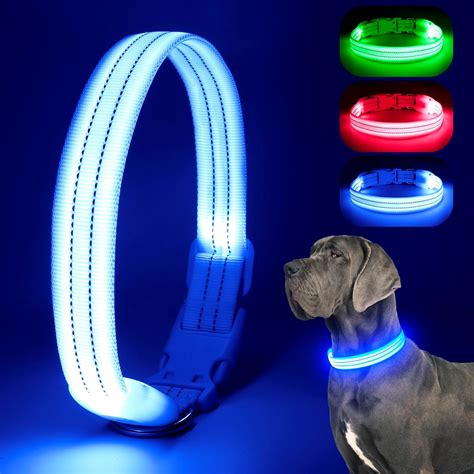 Chalklit Light Up LED Dog Collar, USB Rechargeable Waterproof ...