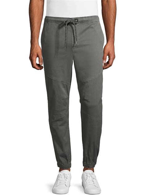 Lazer Men's Pull-On Stretch Twill Jogger Pants, Sizes S-XL, Mens Pants ...