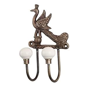 IndianShelf Handmade Peacock Key Hooks Wall Hangers Coat Hanging Towel ...