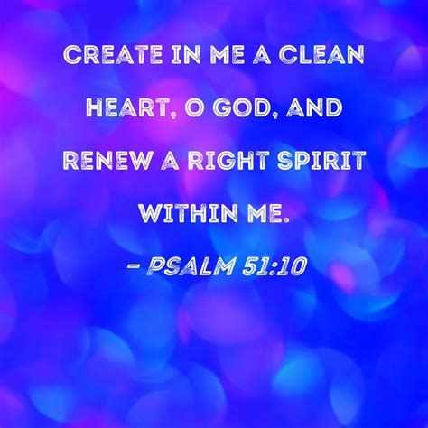 Psalm 51 Psalm 51 Create In Me A Clean Heart" Art Board Print For