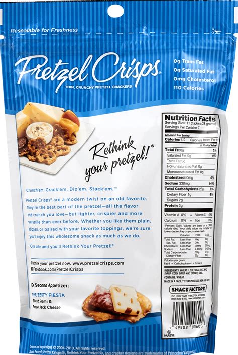 Pretzel Crisps Nutritional Info – Besto Blog