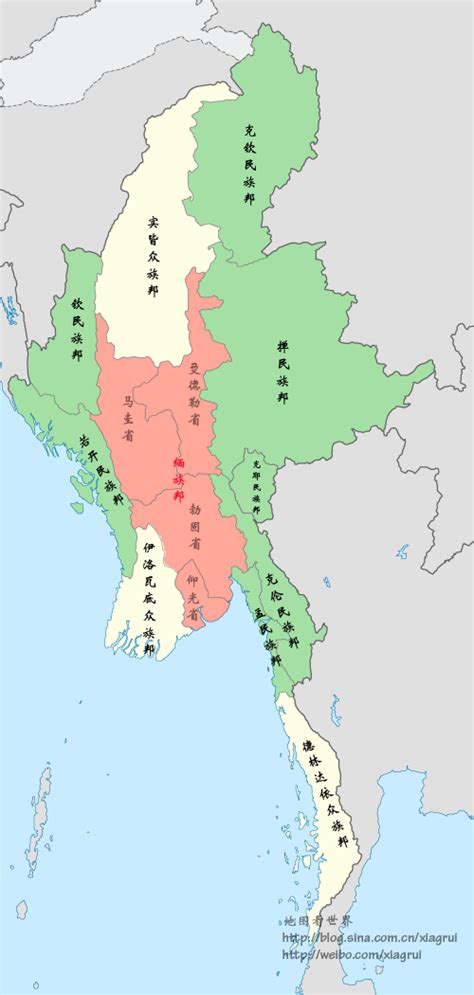 缅甸少数民族分布图,缅甸民族分布图 - 伤感说说吧