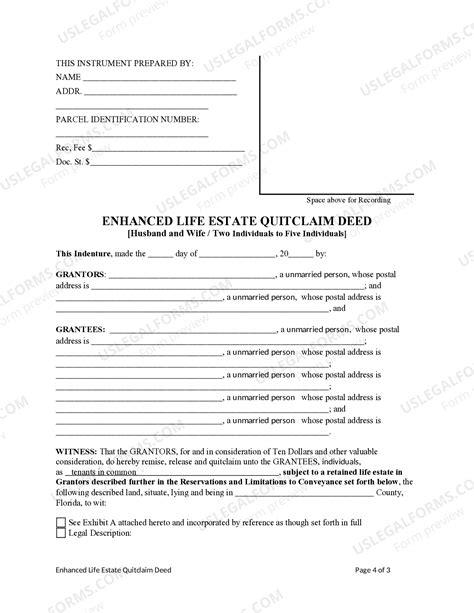 Printable Lady Bird Deed Florida Form
