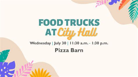 Calendar • Pizza Barn Food Truck at City Hall