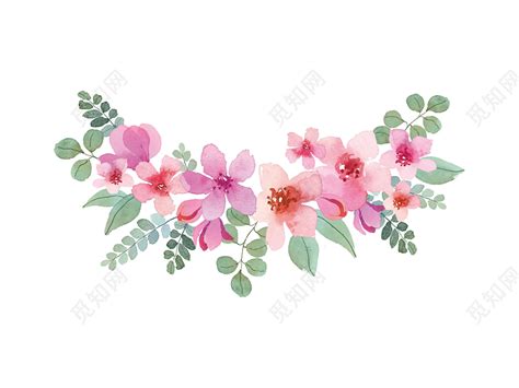 彩色卡通手绘花卉鲜花装饰矢量元素PNG素材免费下载 - 觅知网