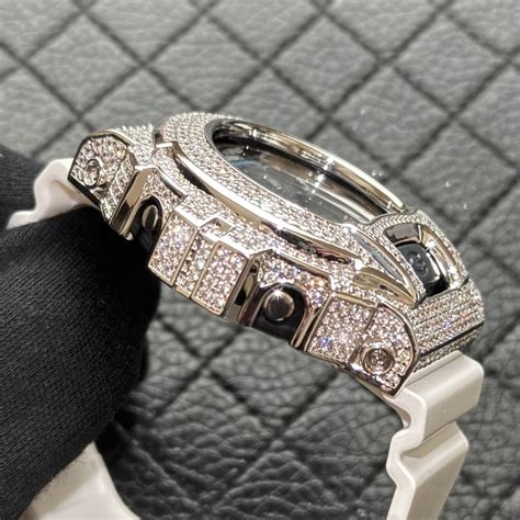 Custom White Iced Out G-Shock Watch – JewelryFresh