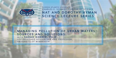 Managing Pollution of Urban Waters: Sources and Solutions, FAU Student ...
