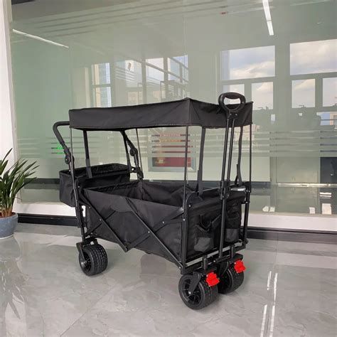 Folding Double Decker Wagon,Heavy Duty Collapsible Wagon Cart With 54 ...