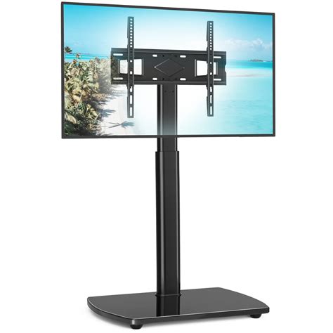 Universal Tall Floor TV Stand with Apple TV Mount/Roku Ultra Mount, ±30 ...