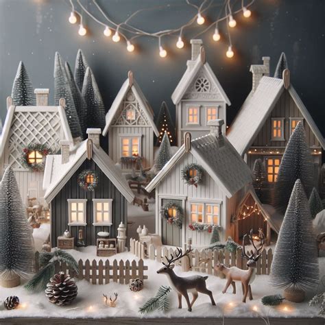 Nordic-Inspired Christmas Village Display | Christmas village houses ...