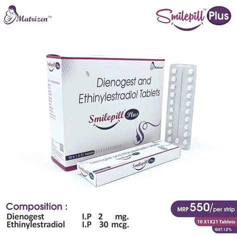 Ethinyl Estradiol 003mg Dienogest 2mg Tablet - Ethinyl Estradiol (0 ...