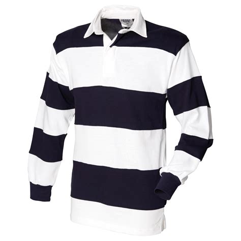 Front Row Men's Sewn Stripe Long Sleeved Rugby Shirt FR08M