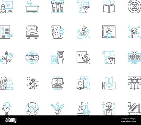 Vocational Training linear icons set. Apprenticeship, Vocational ...