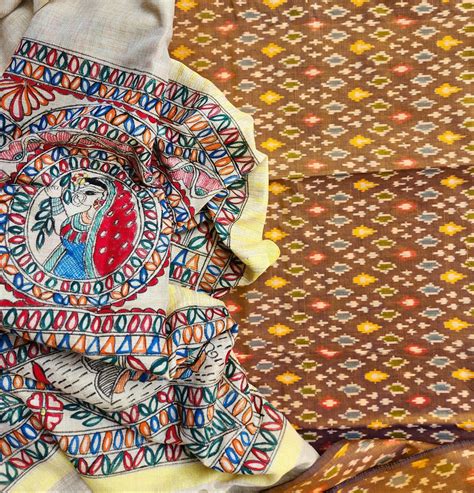 Ikat kurti piece dupatta SICO Officewear gift ideas Red handmade ...