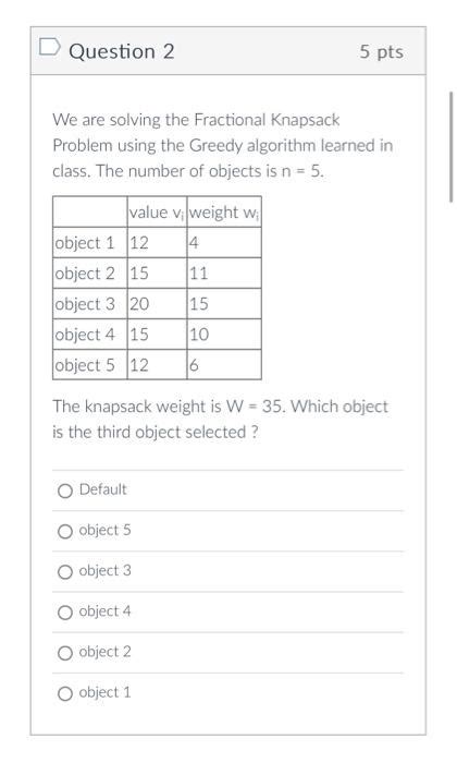 Image result for Knapsack Greedy Algorithm