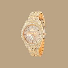 ALNA-TURA Stylish Men's Rose Gold Watch with Diamond Accents |Elegant ...