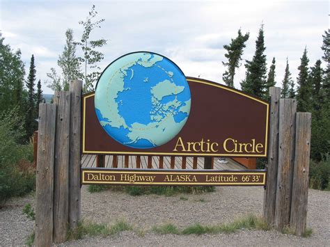 Arctic Circle Sign, Alaska, USA - Heroes Of Adventure
