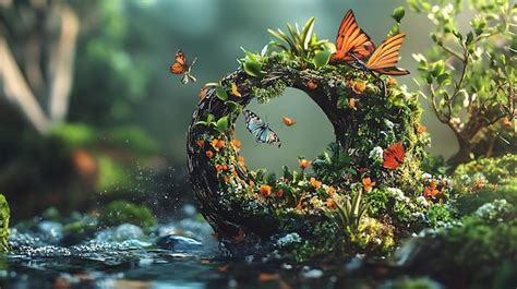 A circle of life in a lush forest | Premium AI-generated image