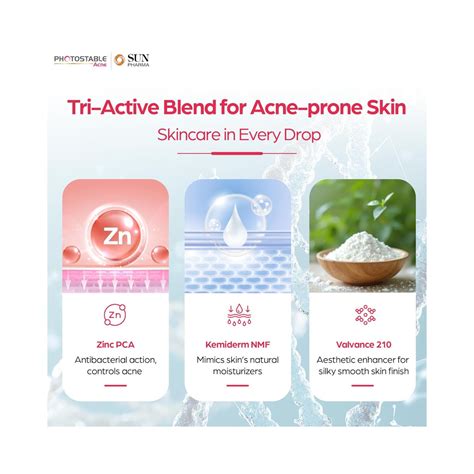 Photostable Acne Clear Matte Finish Face Sunscreen Gel SPF 55+ PA ...