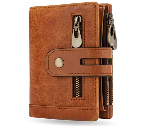 Buy Spiffy TAN Faux Leather Wallet for Men and Women | RFID Blocking ...