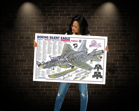Boeing F-15 Silent Eagle Cutaway Poster 24"x36" | #4724490238