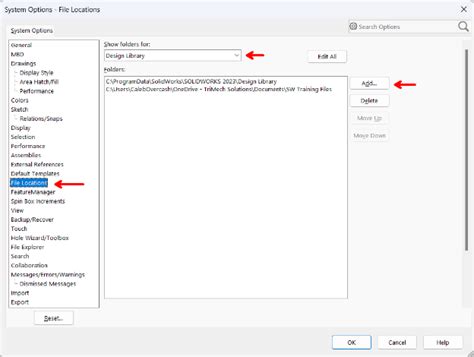 Image result for Add Design Library Feature SolidWorks