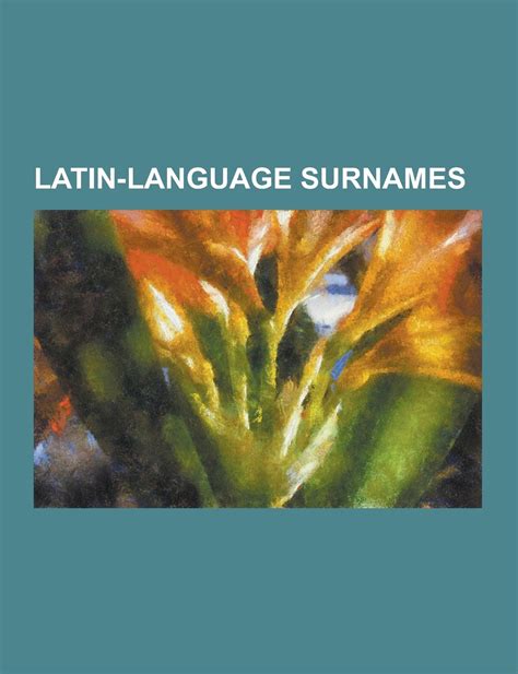 Amazon.co.jp: Latin-Language Surnames: Apian, Avenarius, Camerarius ...