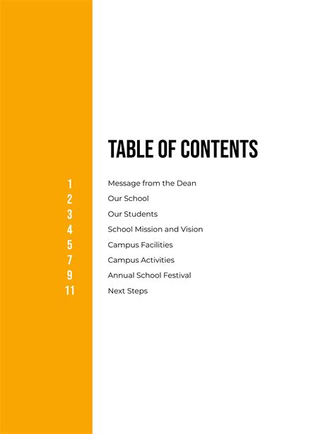 Image result for Proposal Table of Contents Template