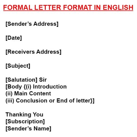 English Letter Format 的图像结果