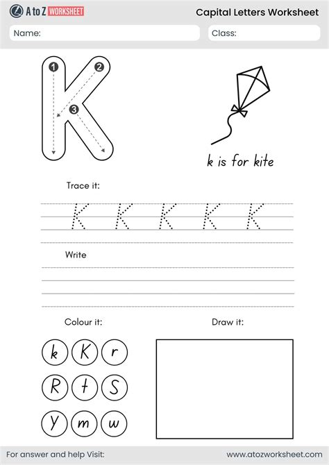 26+ A To Z Capital Letters Worksheets (Free Printable PDF for Kids) - A to Z Worksheet