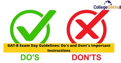 GAT-B 2024 Exam Day Guidelines: Do's and Dont's Important Instructions ...